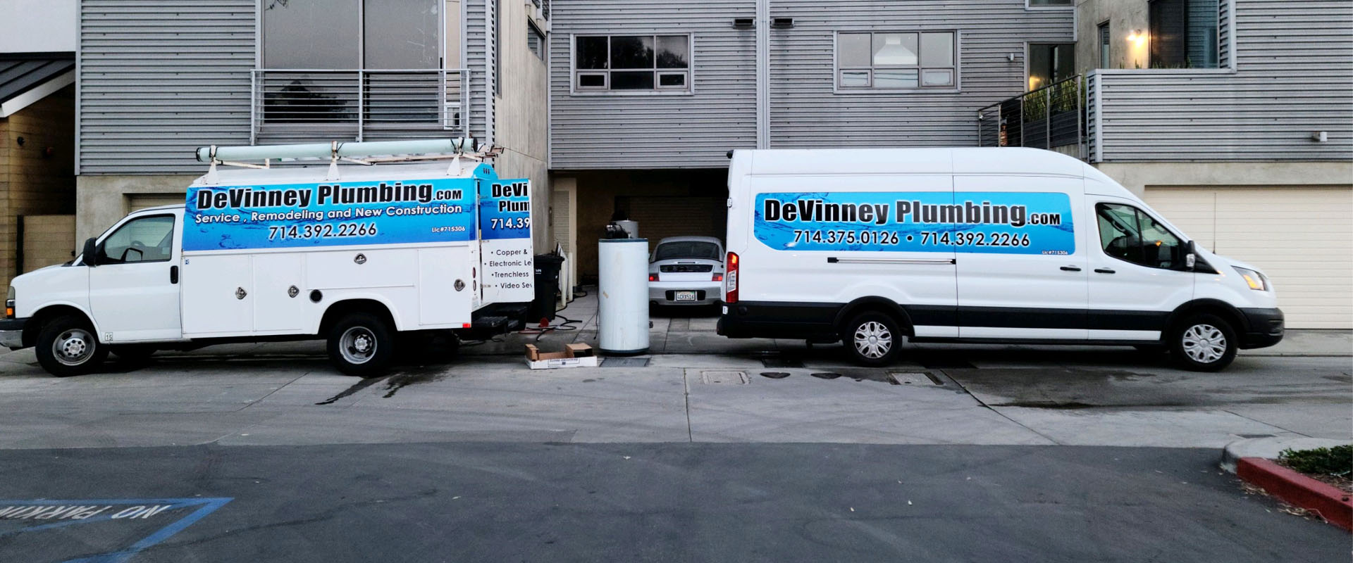 DeVinney Plumbing service trucks