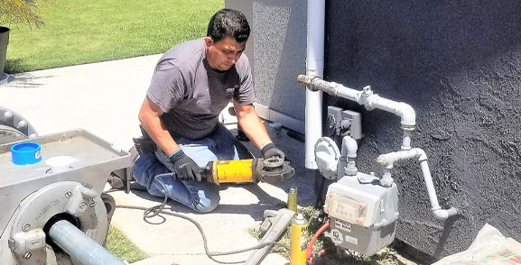 Commercial drain cleaning service