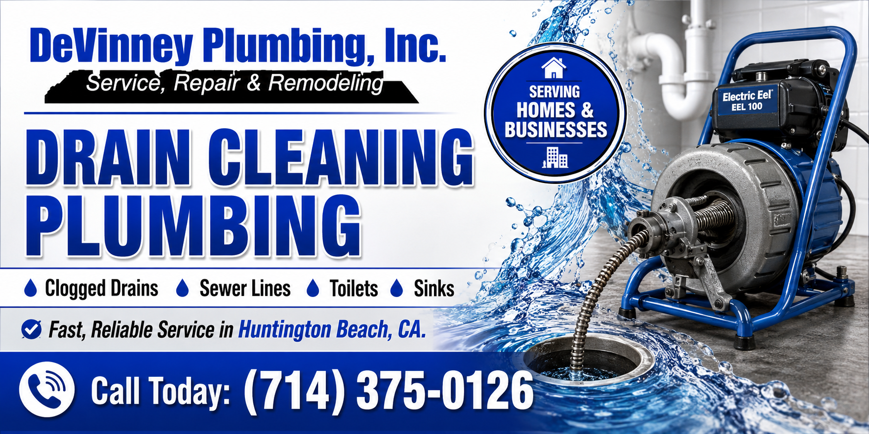 Drain Cleaning Plumbing in Huntington Beach, CA