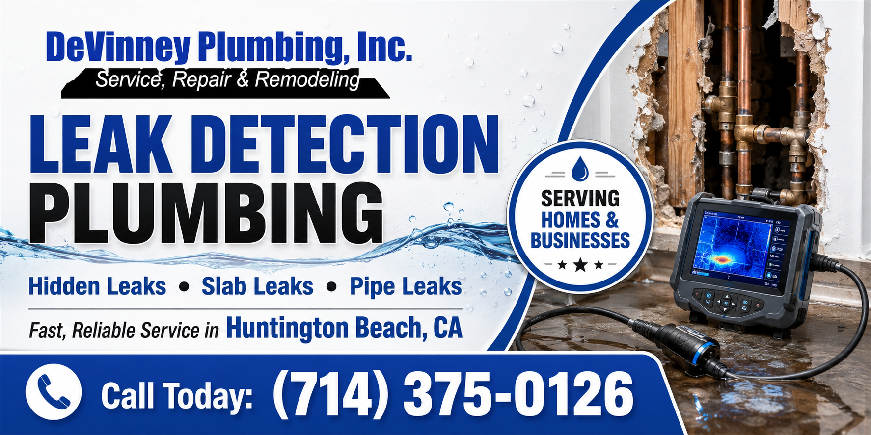  Leak Detection Plumbing for Huntington Beach
